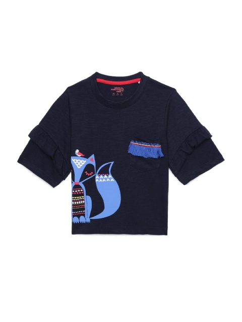 

UNDER FOURTEEN ONLY Navy Blue Regular Top