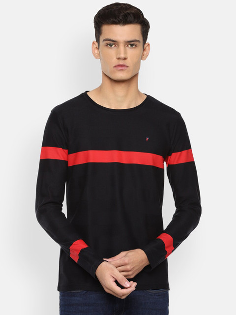 

Louis Philippe Sport Men Black Applique Slim Fit T-shirt