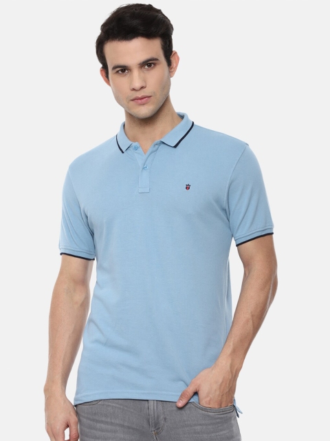 

Louis Philippe Sport Men Blue Polo Collar Slim Fit Pure Cotton T-shirt