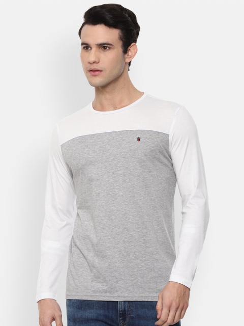 

Louis Philippe Sport Men Grey Colourblocked Slim Fit T-shirt