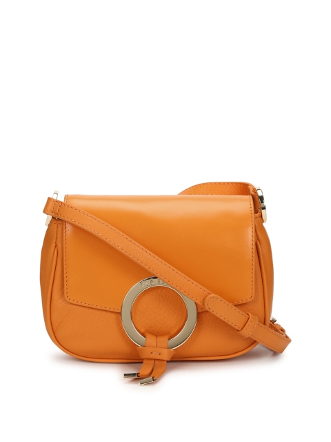

Ted Baker Yellow Leather Structured Sling Bag