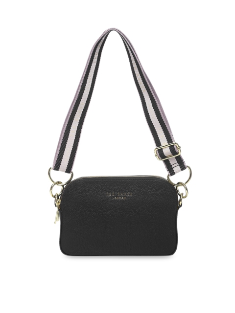 

Ted Baker Black Textured Leather Structured Sling Bag