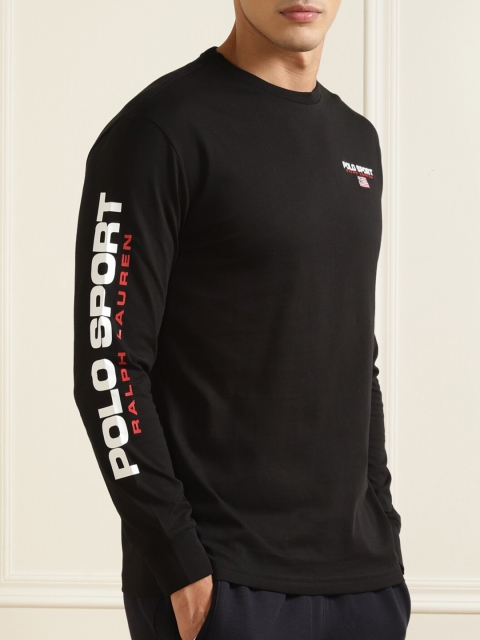 

Polo Ralph Lauren Men Black Typography Printed T-shirt