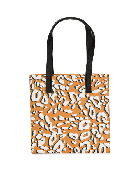 

Ted Baker Yellow & White Leopard Printed Shopper Tote Bag