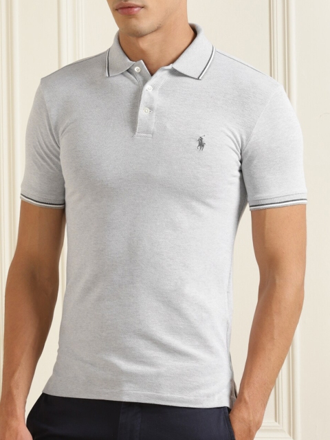 

Polo Ralph Lauren Men Grey Polo Collar T-shirt