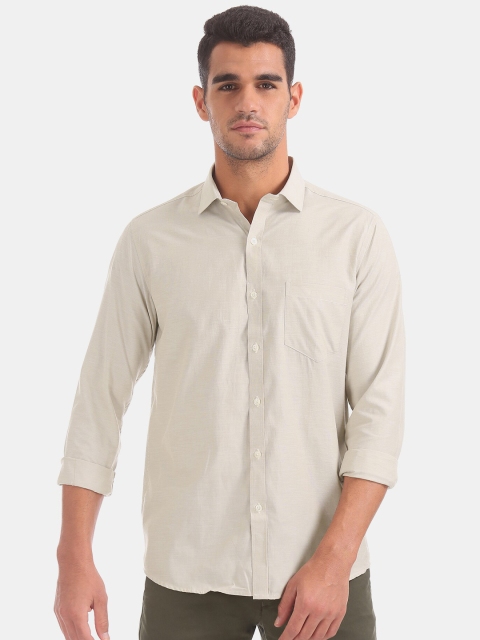 

Excalibur Men Grey Solid Casual Shirt