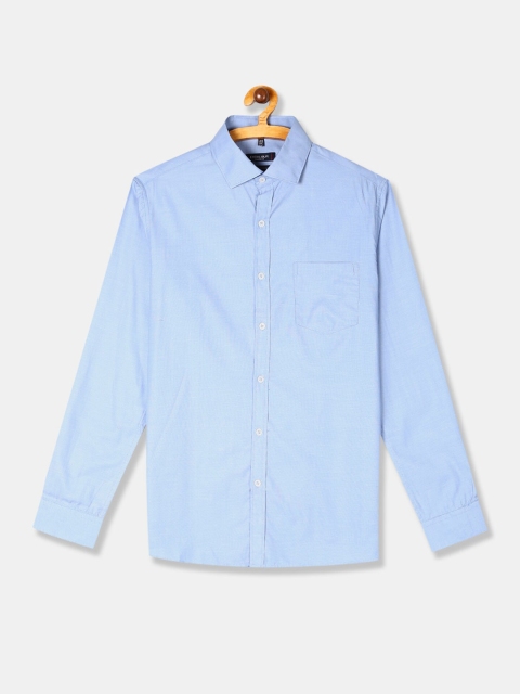 

Excalibur Men Blue Opaque Casual Shirt