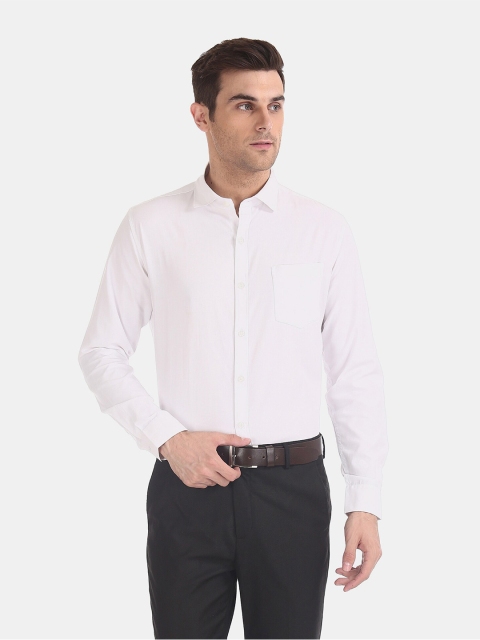 

Excalibur Men White Opaque Formal Shirt