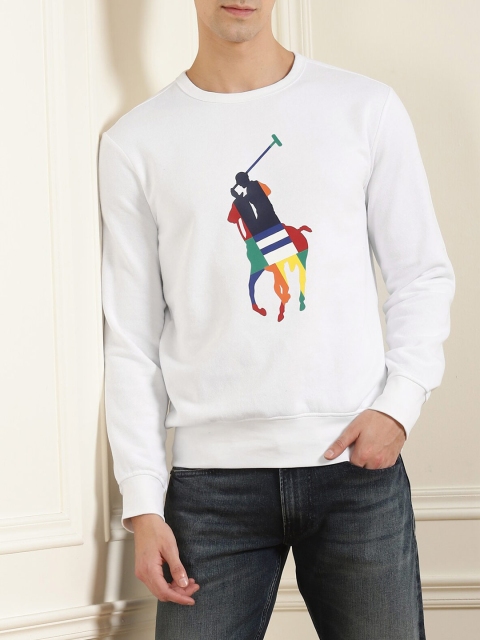 

Polo Ralph Lauren Men White Printed Sweatshirt