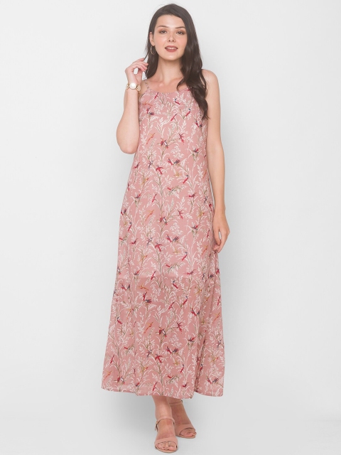 

Iti Mauve & White Floral Floral Strappy Maxi Dress