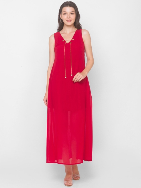 

Iti Red Georgette Maxi Dress