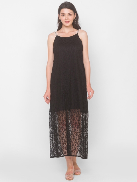

Iti Black Lace Maxi Dress