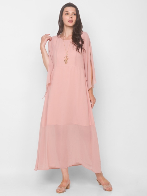 

Iti Pink Georgette Maxi Dress
