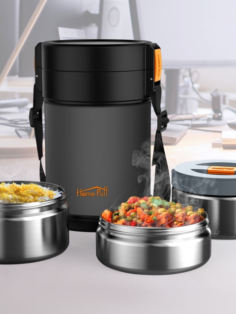 

Home Puff Grey Insulated Stainless Steel Lunch Box