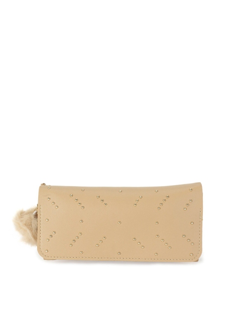 

ZEVORA Women Beige Embellished Two Fold Wallet