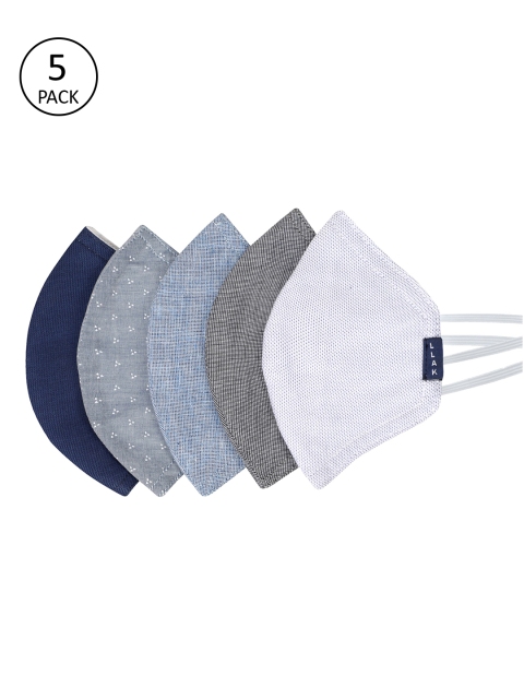 

Llak Jeans Unisex Pack of 5 Mask, Na