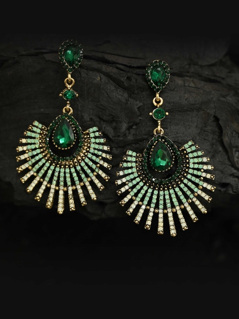 

justpeachy Green Contemporary Drop Earrings