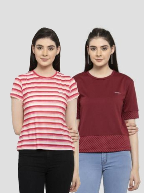 

armure Pink Striped Regular Top