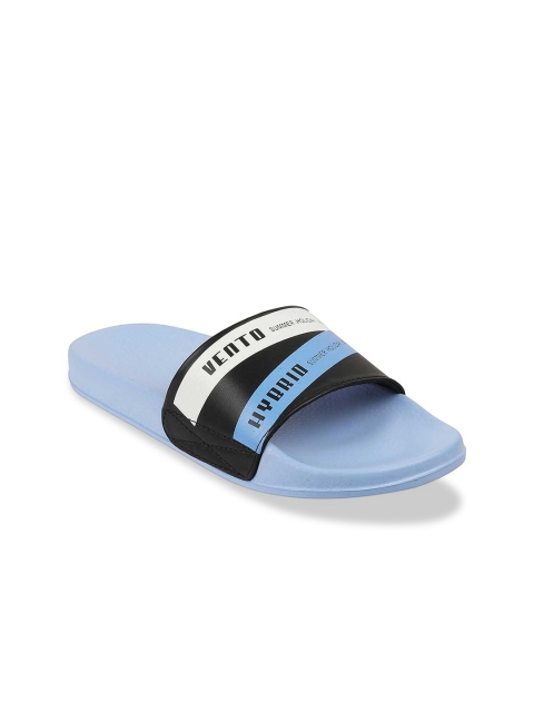 

Vento Unisex Blue & White Colourblocked Rubber Sliders