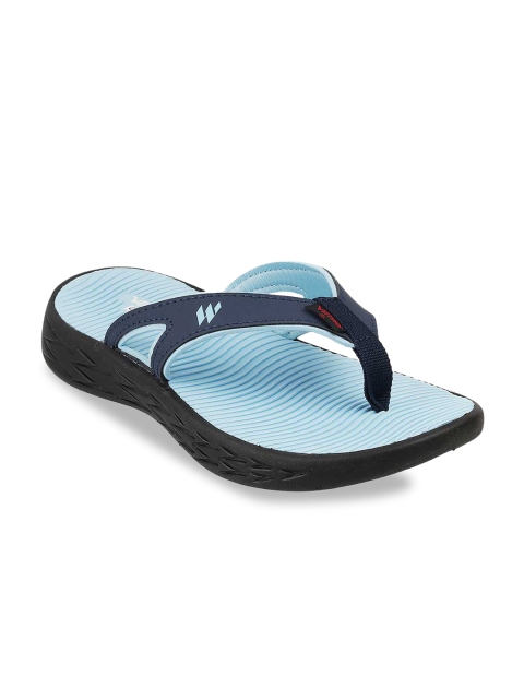 

Vento Unisex Navy Blue & Black Rubber Thong Flip-Flops