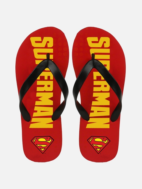 

Free Authority Superman Men Red & Yellow Printed Rubber Thong Flip-Flops
