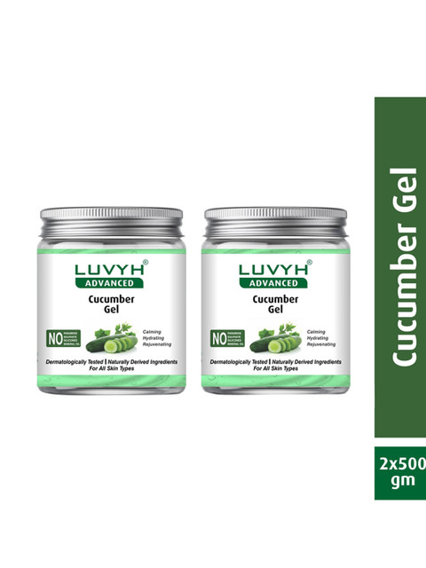 

LUVYH Set Of 2 Cucumber Face Gel, Green