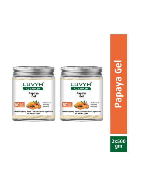 

LUVYH Pack of 2 Papaya Face Gel - 500Gm, Orange