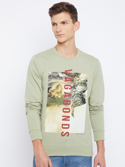 

Duke Men Green Printed Sweatshirt