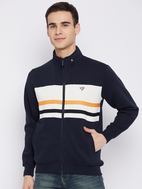 

Duke Men Blue Colourblocked Sweatshirt