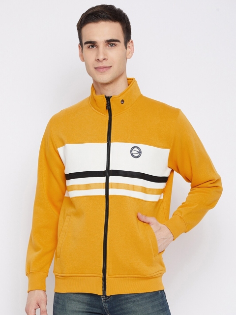 

Duke Men Yellow Colourblocked Sweatshirt