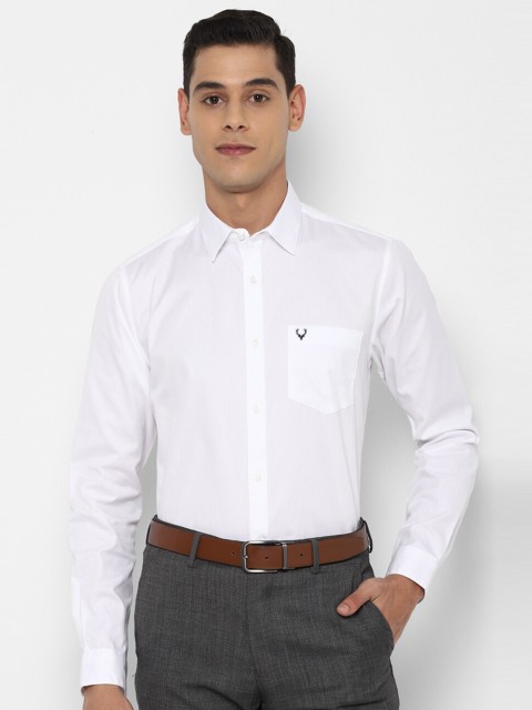 

Allen Solly Men White Slim Fit Opaque Cotton Formal Shirt