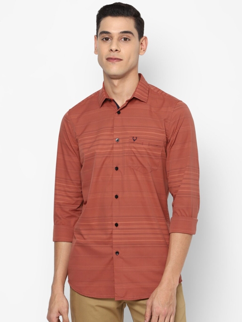 

Allen Solly Men Red Slim Fit Horizontal Striped Casual Shirt