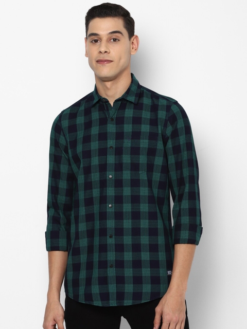 

Allen Solly Sport Men Green Tartan Checks Opaque Checked Casual Shirt