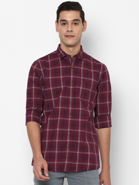

Allen Solly Sport Men Maroon Opaque Checked Casual Shirt