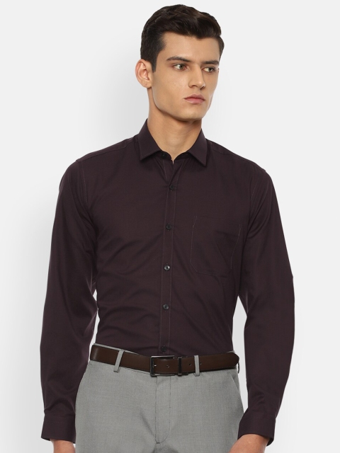 

Louis Philippe Men Maroon Slim Fit Printed Formal Shirt