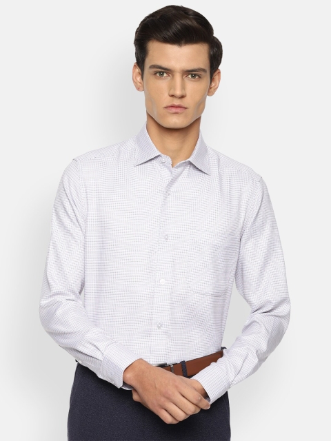 

Louis Philippe Permapress Men Grey Grid Tattersall Checks Opaque Checked Formal Shirt