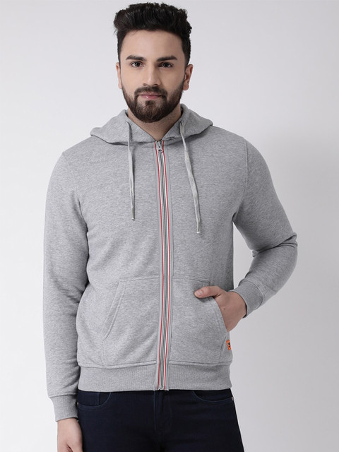 

Club York Men Grey Hooded Sweatshirt