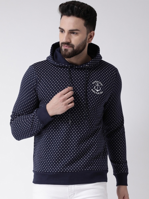 

Club York Men Navy Blue Printed Sweatshirt