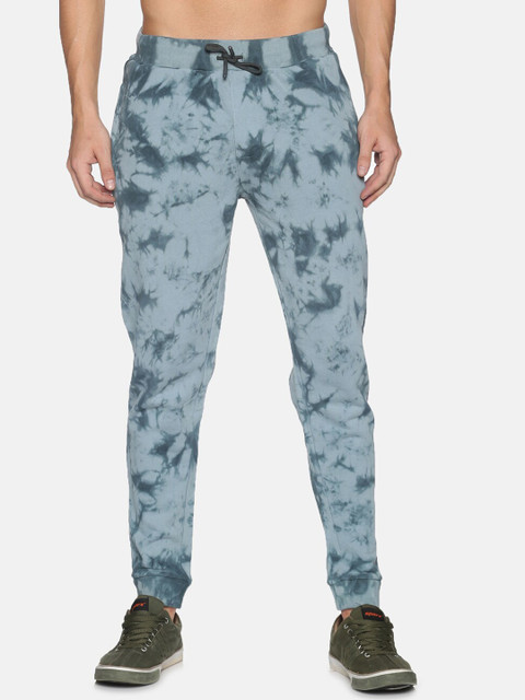 

Steenbok Men Blue Printed Relaxed-Fit Pure Cotton Joggers