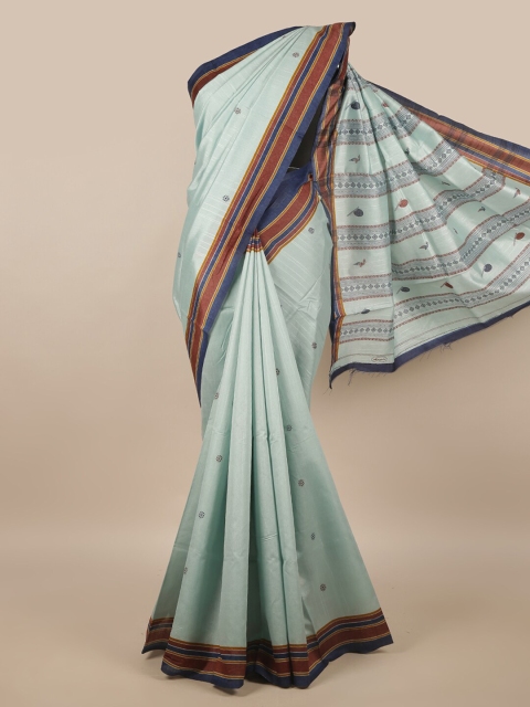 

Pothys Blue & Brown Printed Saree