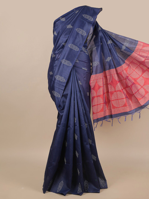 

Pothys Blue & Red Printed Saree