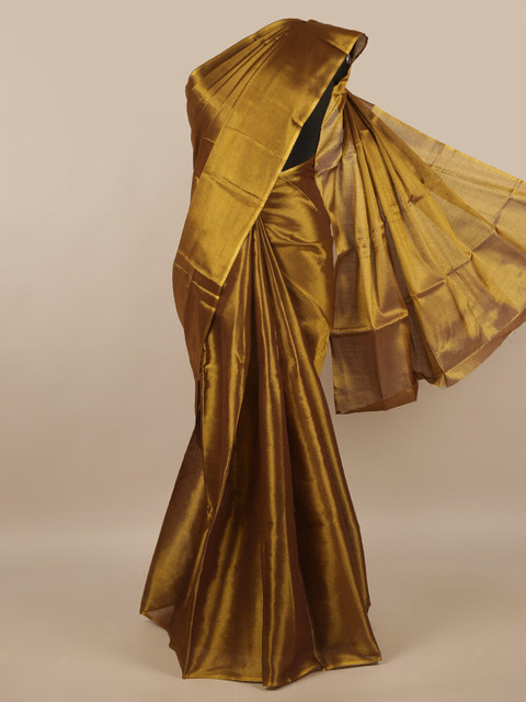 

Pothys Gold-Toned Cotton Blend Saree