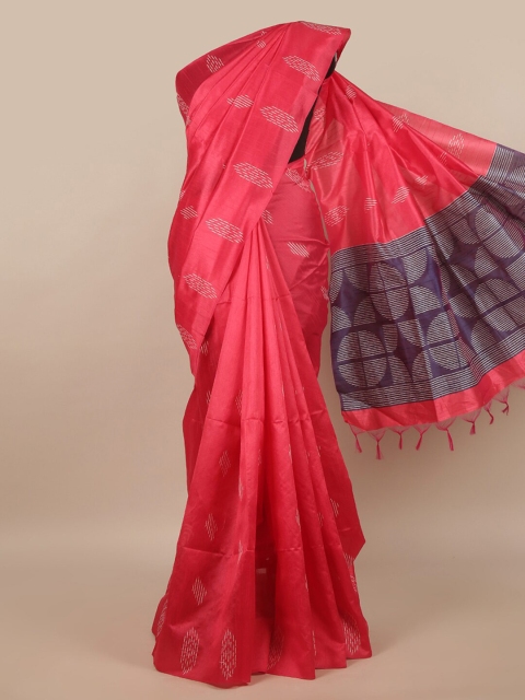 

Pothys Pink & Violet Cotton Blend Saree