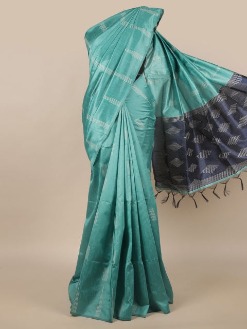 

Pothys Blue & White Printed Saree