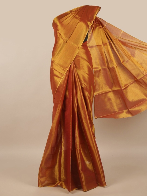 

Pothys Gold-Toned Cotton Blend Saree