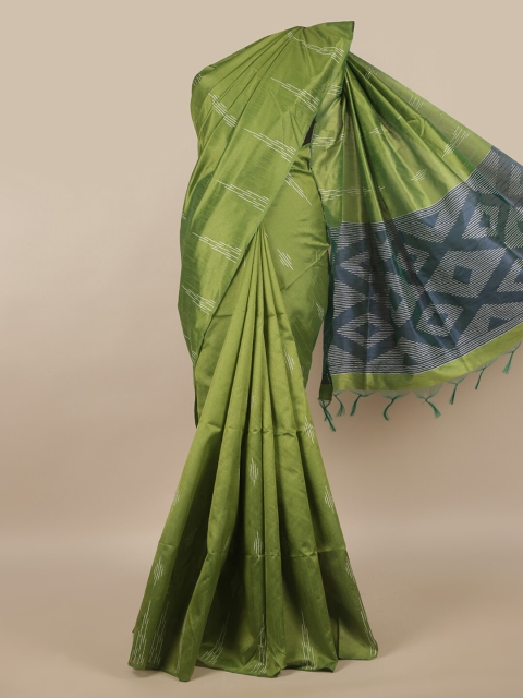 

Pothys Green & Blue Printed Saree