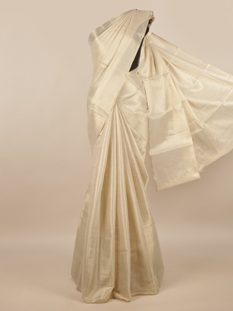 

Pothys Cream Cotton Blend Saree