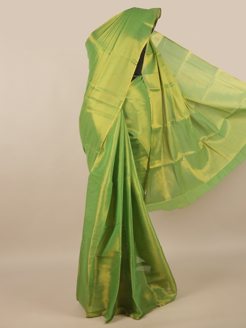 

Pothys Green & Gold-Toned Cotton Blend Saree