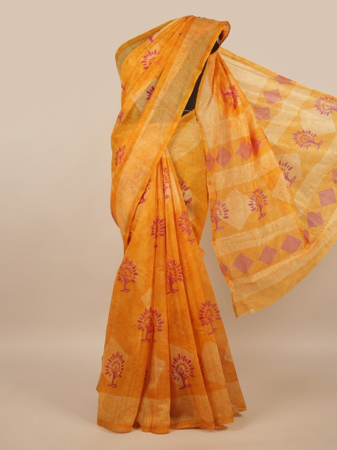 

Pothys Yellow & Magenta Ethnic Motifs Saree