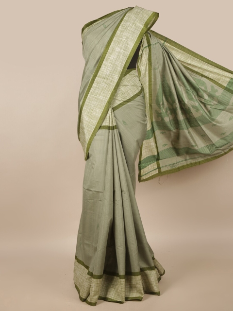 

Pothys Green Cotton Blend Saree